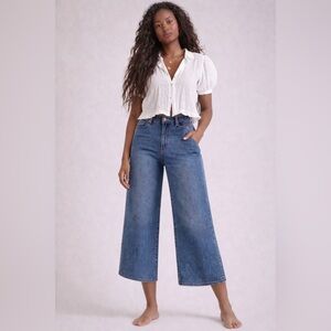 H&M Wide Leg High-Rise Women's ankle Jeans - Blue